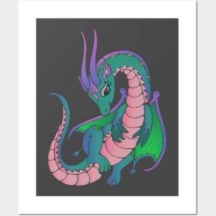 Mystical Magic Dragon Fantasy Art Posters and Art